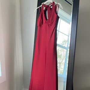 BCBG MAXAZRIA Halter Red Dress Size 4 Prom Wedding Party Formal Elegant Gorgeous